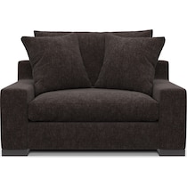 ethan dark brown chair and a half   