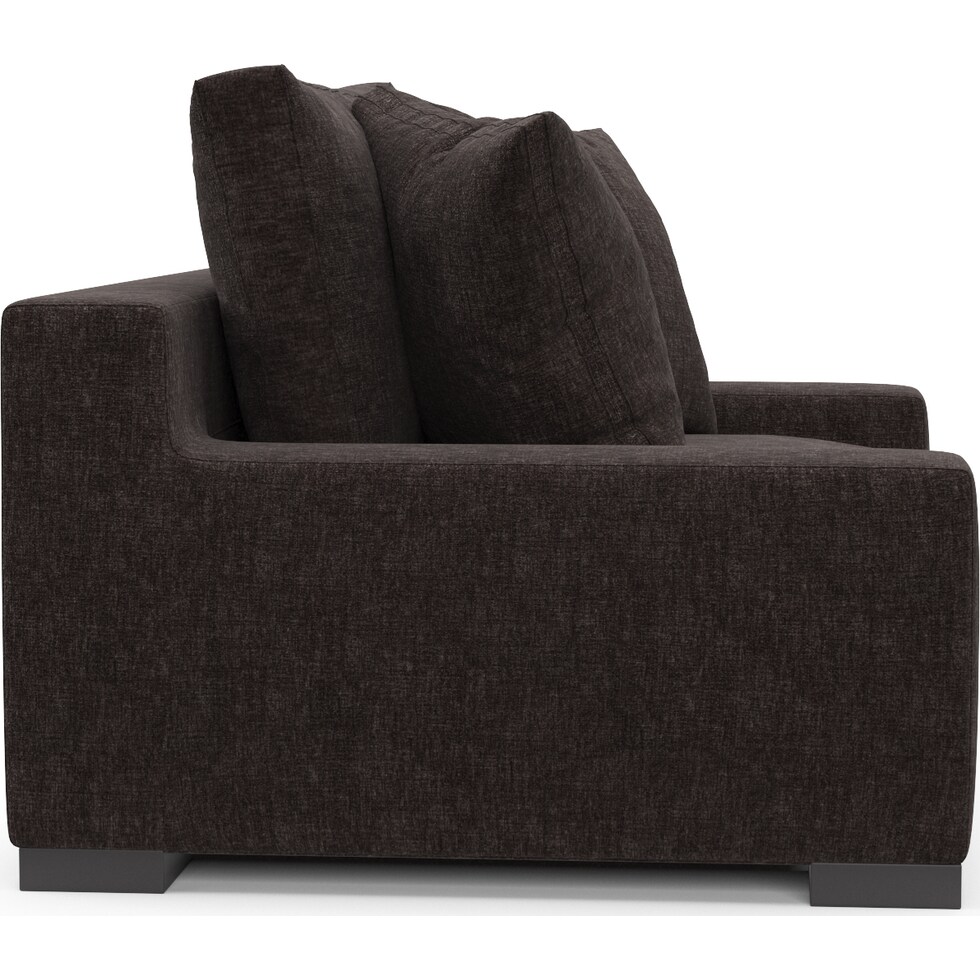 ethan dark brown chair and a half   