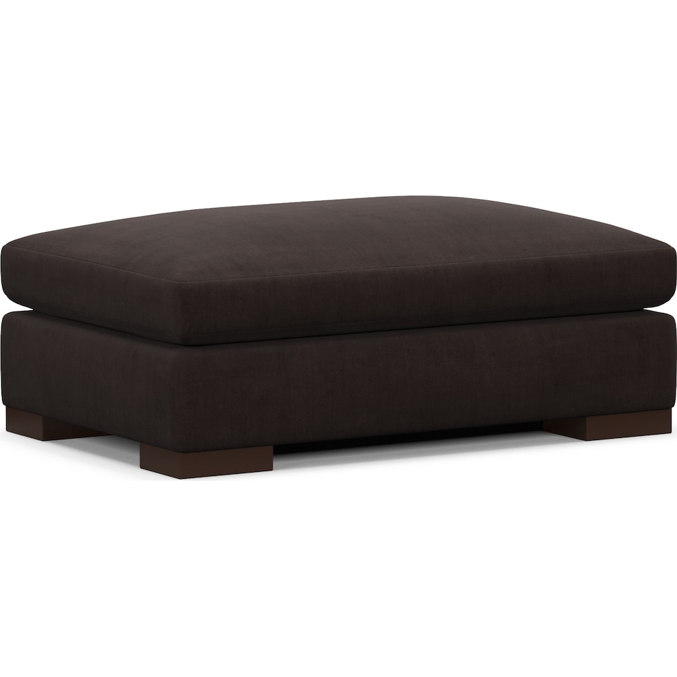 ethan dark brown ottoman   