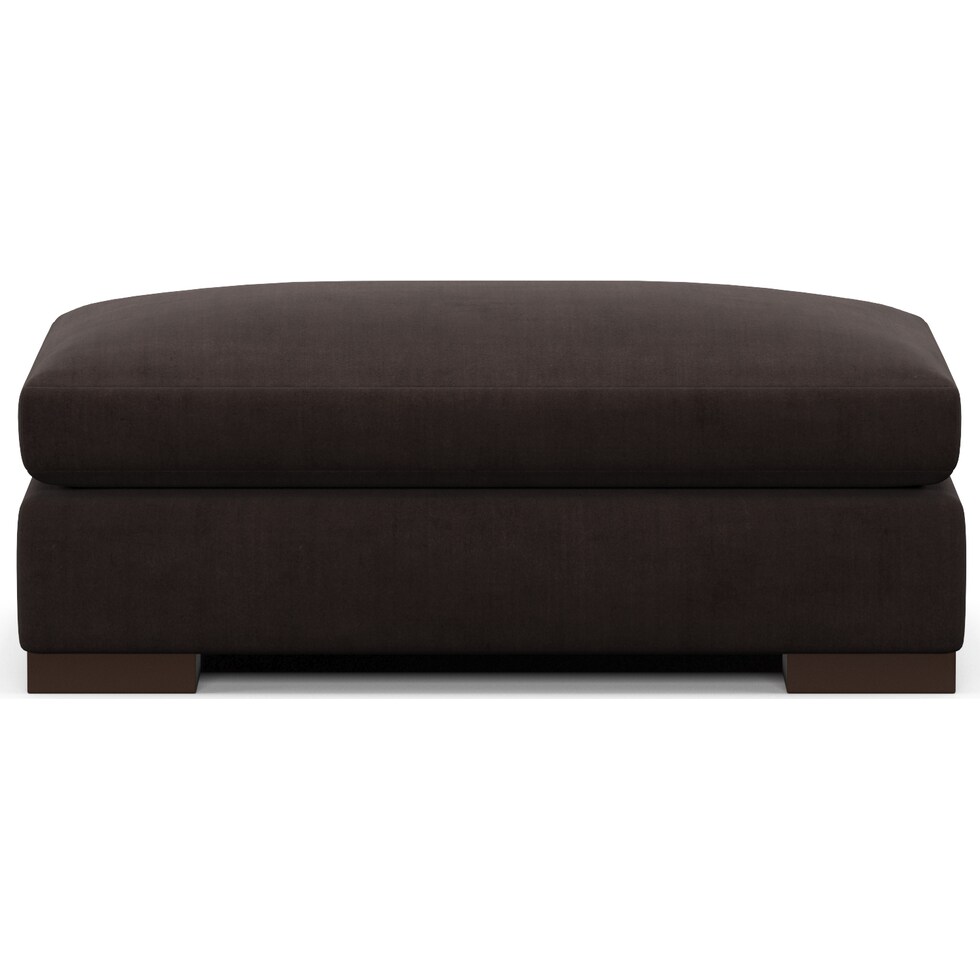 ethan dark brown ottoman   