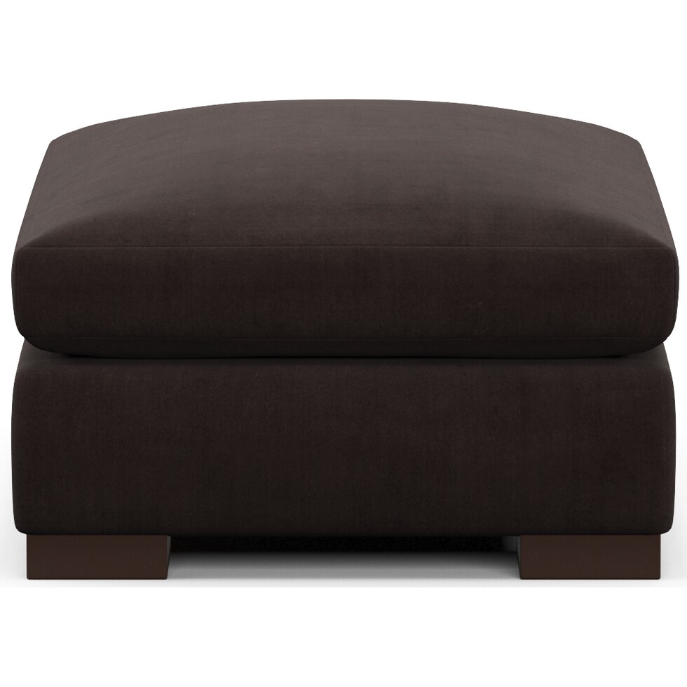 ethan dark brown ottoman   