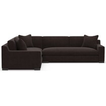 ethan dark brown sectional   