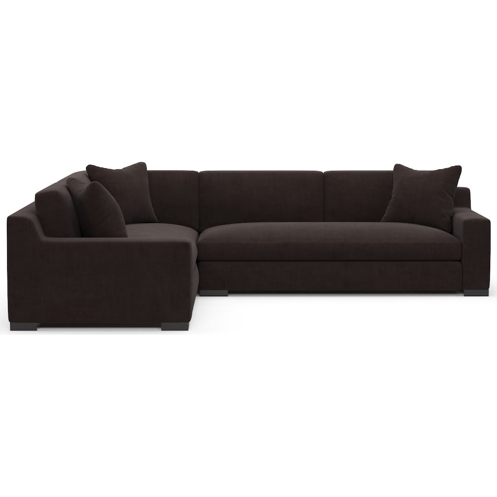 ethan dark brown sectional   