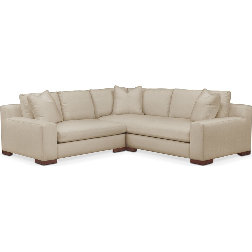 ethan depalma taupe  pc sectional with left facing loveseat   
