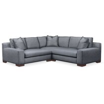 ethan dudley indigo  pc sectional with left facing loveseat   