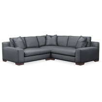ethan gray  pc sectional with left facing loveseat   