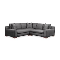 ethan gray  pc sectional with right facing loveseat   