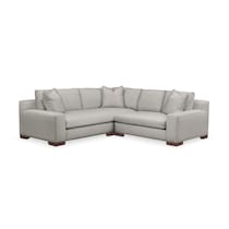 ethan gray  pc sectional with right facing loveseat   