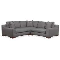 ethan gray  pc sectional with right facing loveseat   