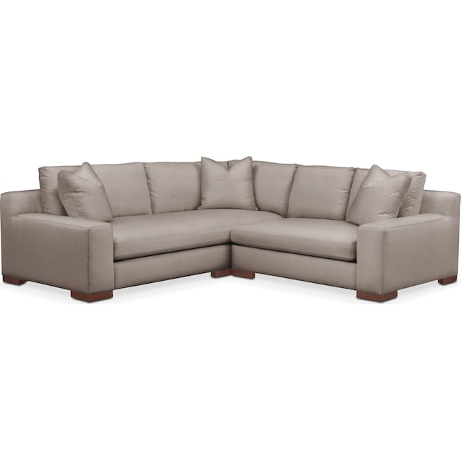 Living Room Furniture - Ethan 2-Piece Small Sectional