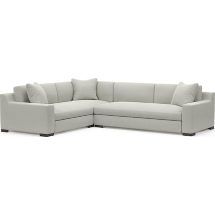 Ethan Foam Comfort 2-Piece Sectional with Right-Facing Sofa - Oslo Snow