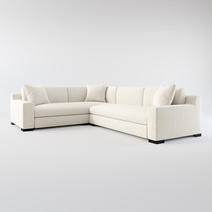 Ethan Hybrid Comfort 2-Piece Sectional with Right-Facing Sofa - Muse Stone
