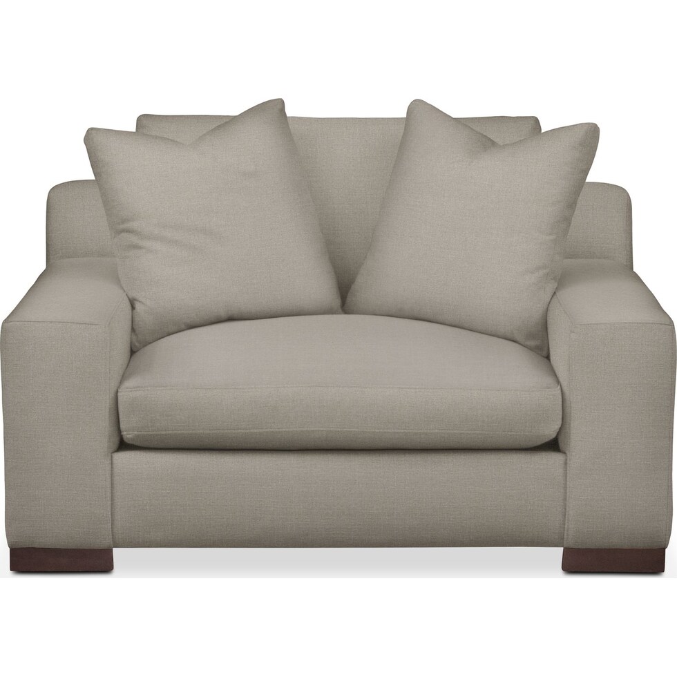 ethan gray chair and a half   