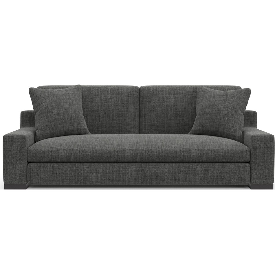 Ethan Hybrid Comfort Sofa Milford Charcoal Value City Furniture