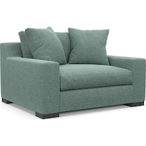 ethan green chair and a half   