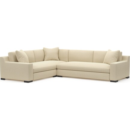 Ethan Foam Comfort Eco Performance 2Pc Sectional w/ Right-Facing Sofa - Broderick Natural