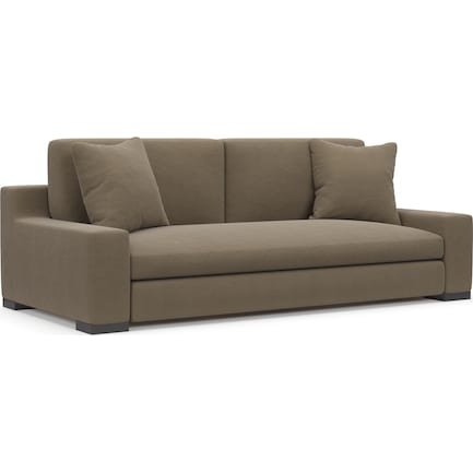Ethan Hybrid Comfort Sofa - Merrimac Brownstone