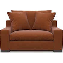 ethan orange chair and a half   