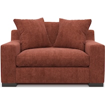 ethan orange chair and a half   