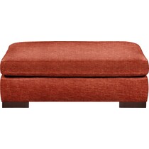 ethan orange ottoman   