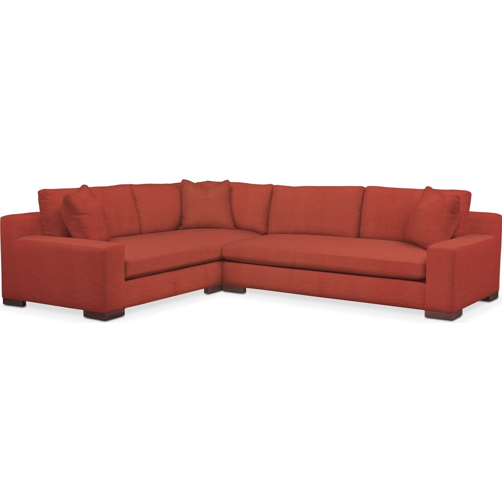 ethan orange sectional   