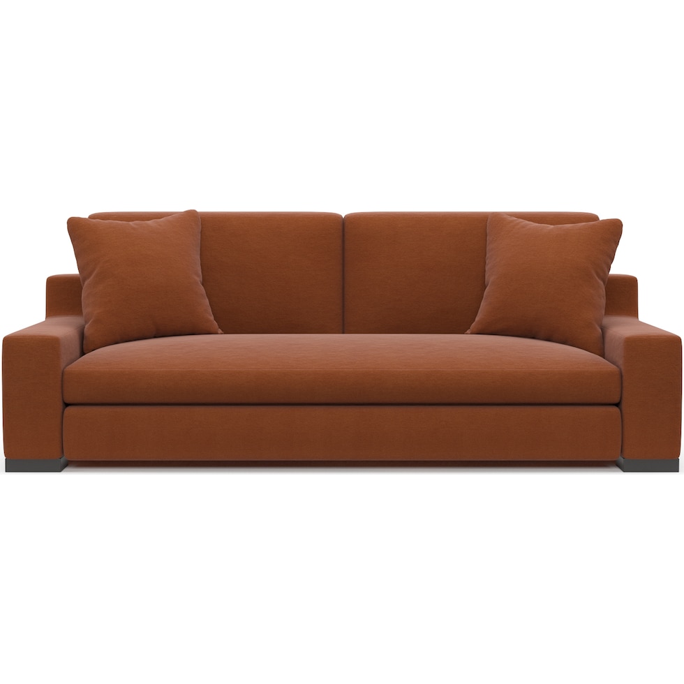 ethan orange sofa   