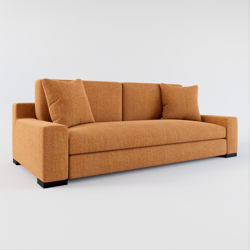 ethan orange sofa   