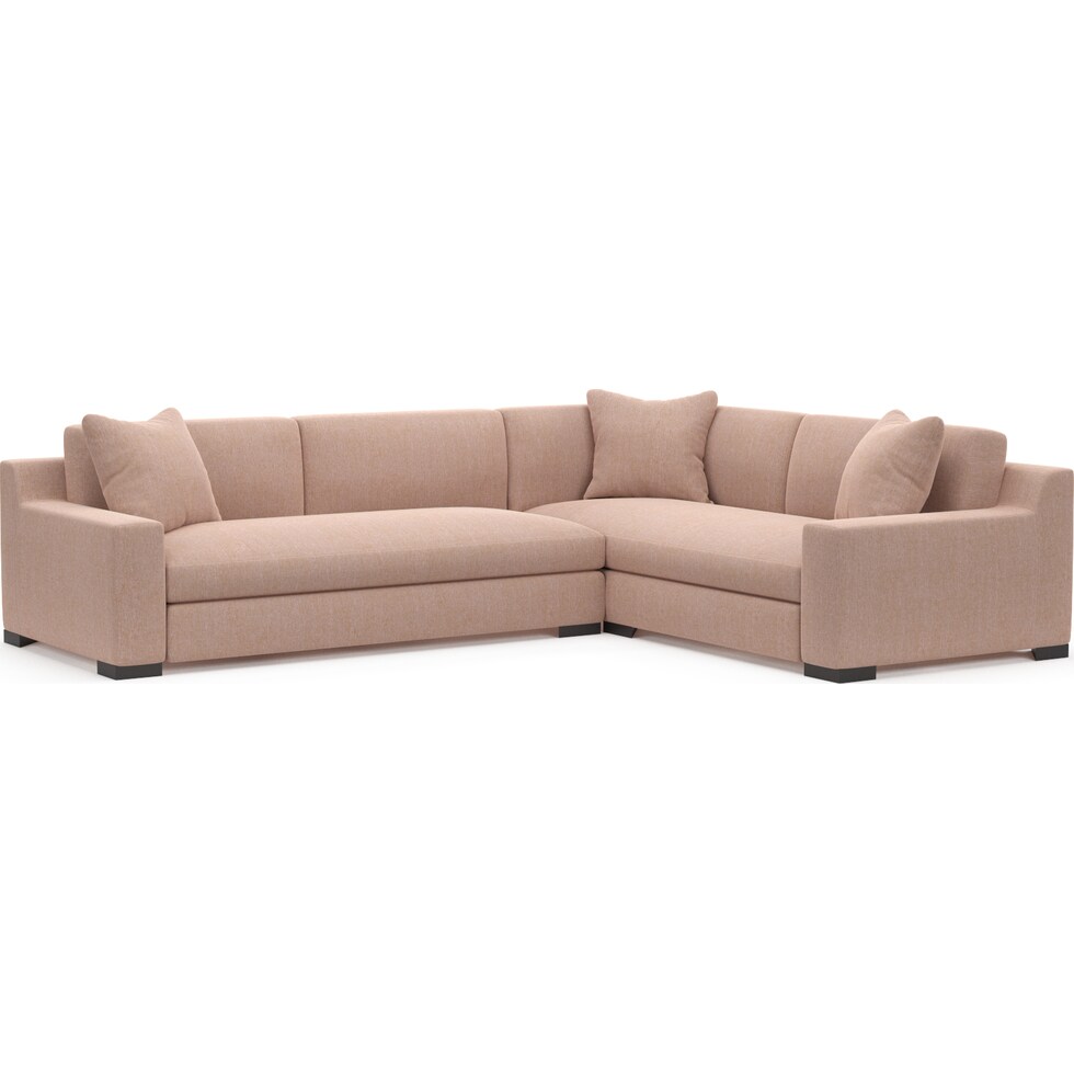 ethan pink  pc sectional   
