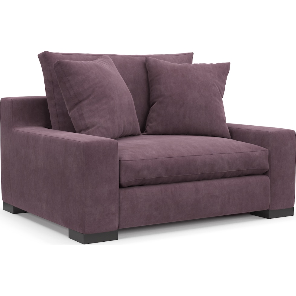 ethan purple chair and a half   