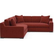 ethan red  pc sectional with left facing chaise   