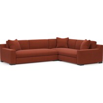 ethan red  pc sectional with left facing chaise   