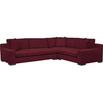 ethan red  pc sectional with left facing sofa   