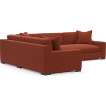 ethan red  pc sectional with right facing chaise   