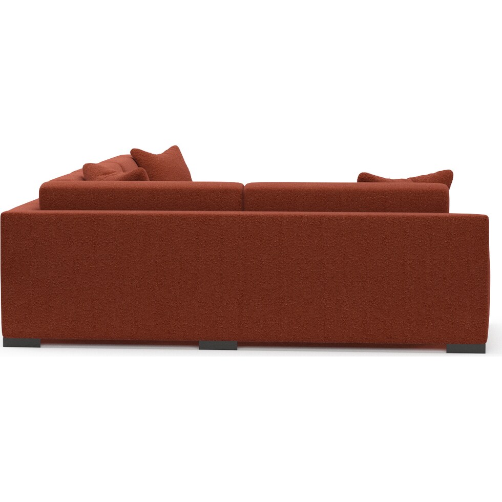 ethan red  pc sectional with right facing chaise   