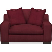 ethan red chair and a half   