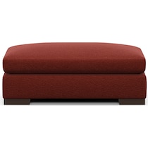 ethan red ottoman   