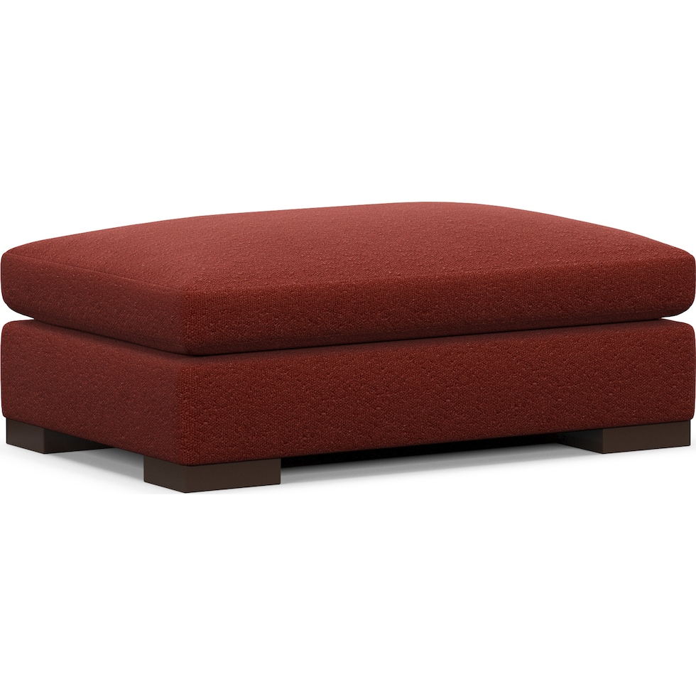 ethan red ottoman   