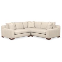 ethan white  pc sectional with left facing loveseat   