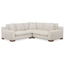 ethan white  pc sectional with left facing loveseat   