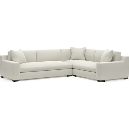 Ethan Foam Comfort 2-Piece Large Sectional with Left-Facing Sofa - Living Large White