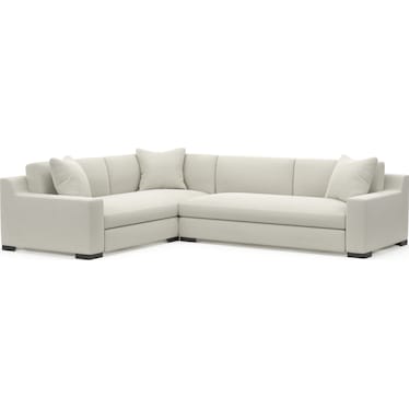 Ethan Foam Comfort 2 Piece Sectional with Right-Facing Sofa - Living Large White