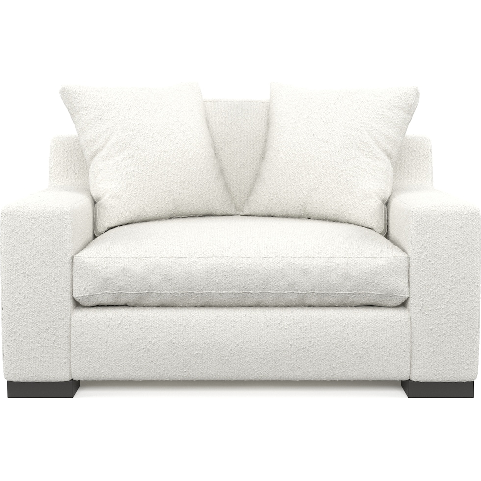 ethan white chair and a half   