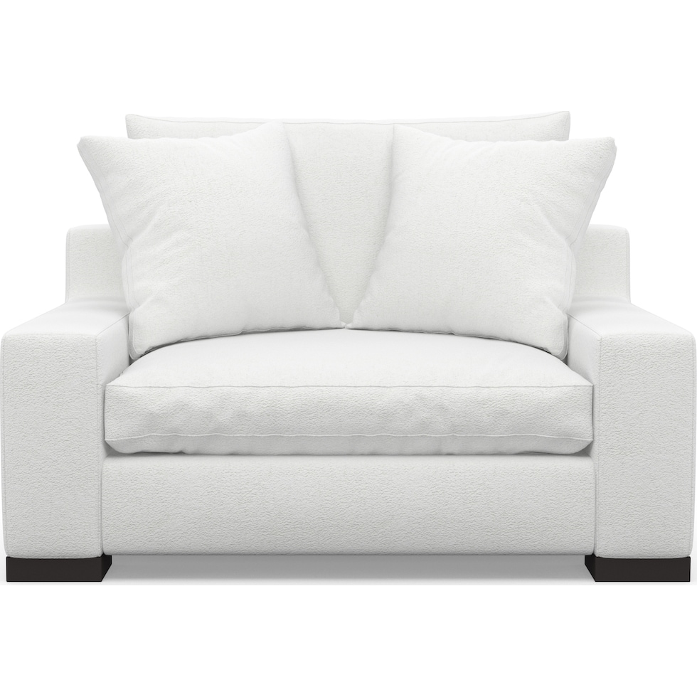 ethan white chair and a half   