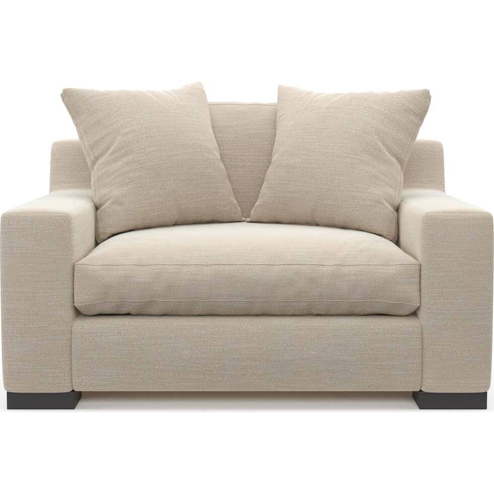 ethan white chair and a half   