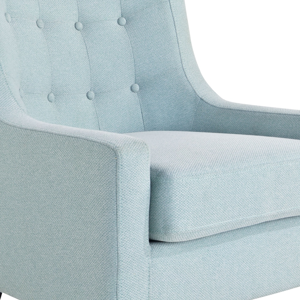 eva blue accent chair   