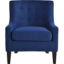 eva blue accent chair   