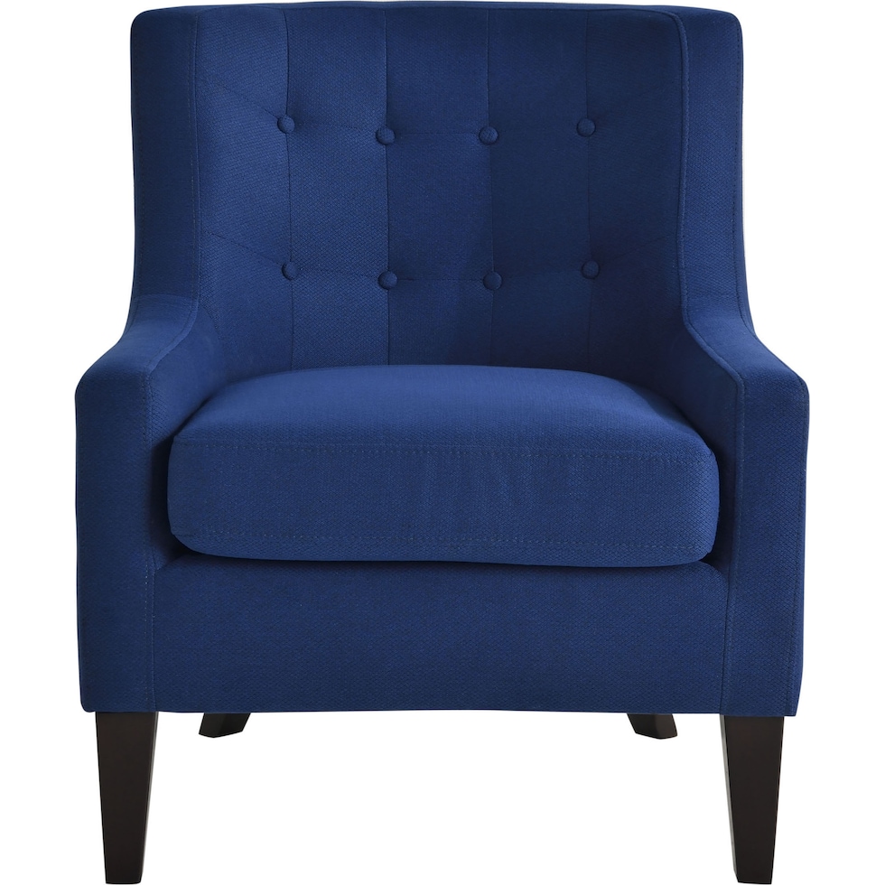 eva blue accent chair   