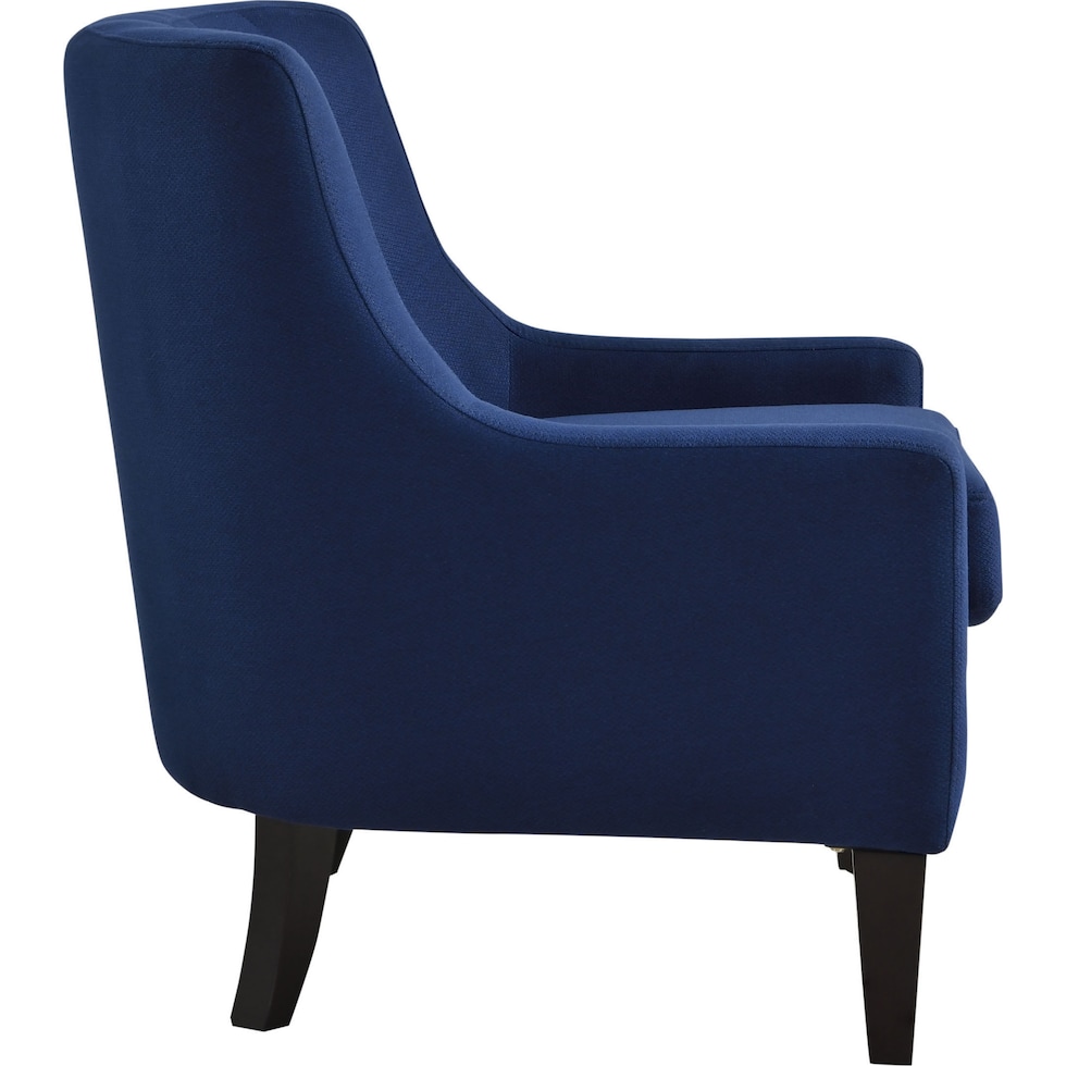 eva blue accent chair   