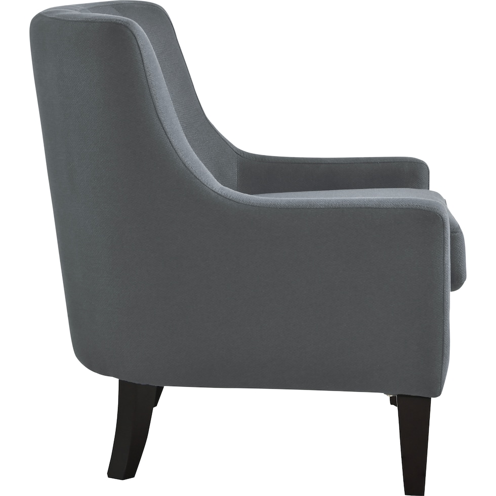 eva gray accent chair   