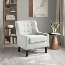 eva white accent chair   